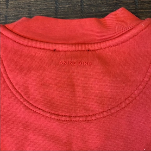 Anine Bing Sport Jaci Sweatshirt in Red Size Medium NWT - Picture 8 of 10